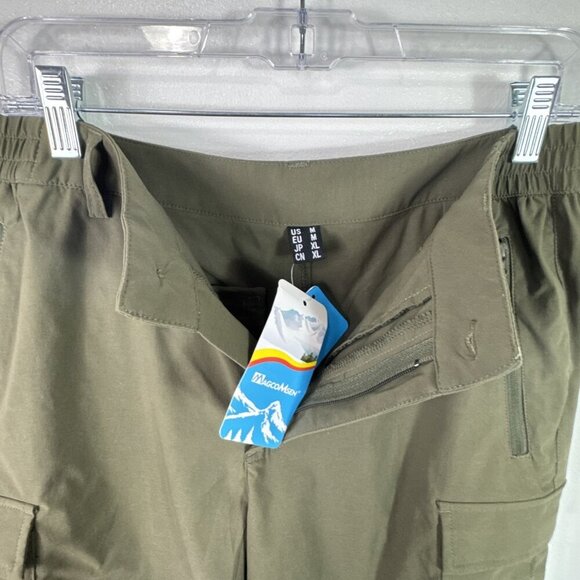 MagcoMsen Men's M Outdoor Cargo Shorts Olive New Inseam 8.25" - Picture 6 of 13